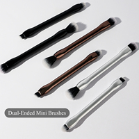 Pinceaux de maquillage 5 en 1 multifonctionnels, poils synthétiques doux, pinceaux de maquillage de luxe, vegan, pour le contour et la poudre, cosmétiques