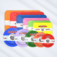 Jetons de poker rectangulaires personnalisés en acrylique avec impression anti-contrefaçon UV, pour les paris de haute valeur au casino