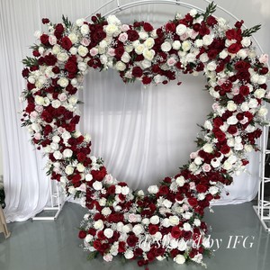 Fig vendite calde 8ft di lusso a forma di cuore arco di fiori di nozze per la festa di nozze sfondo di apertura - Product Image 1