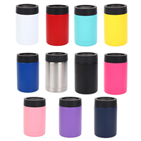 Vente en gros de refroidisseurs de canettes personnalisés en acier inoxydable 304 de 12 oz/355 ml, isolés sous vide, avec ouvre-bouteille, sans BPA, pour l'extérieur