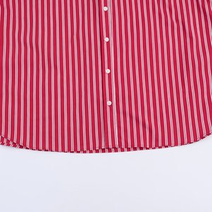 TAOP&ZA Nouvelle <span class=keywords><strong>chemise</strong></span> ample en popeline à rayures à col tailleur et manches longues, style européen et américain, pour <span class=keywords><strong>femme</strong></span>, collection 2025 - Product Image 6