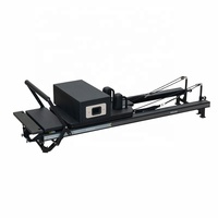 Cama de Pilates Plegable de Aleación de Aluminio Ajustable con Riel Completo y Resistencia de Muelles, Entrenador Multifunción para la Salud