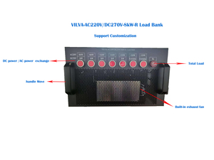 8KW Rack gắn tải Ngân Hàng-tùy chọn kép: AC 220V/<span class=keywords><strong>DC</strong></span> 270V, thiết kế <span class=keywords><strong>DC</strong></span> biến cho Máy phát điện thử nghiệm & trung tâm dữ liệu - Product Image 2