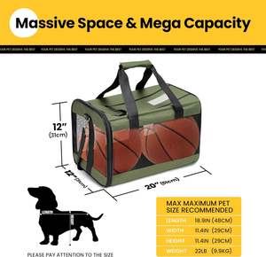 Büyük kediler için taşıma katlanabilir seyahat taşıyıcısı köpek taşıyıcı yumuşak taraflı Pet çanta - Product Image 2