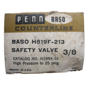 Nueva Válvula de Seguridad Penn <span class=keywords><strong>Baso</strong></span> H819F-213 H819F213 - Product Image 1