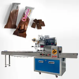 날짜 프린터와 자동 초콜릿 포장기 초콜릿 바 알루미늄 필름 베개 포장 기계