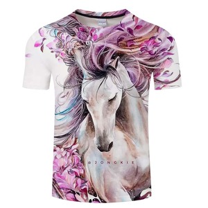 T-<span class=keywords><strong>shirt</strong></span> d'été imprimé en 3D pour homme, haut à manches courtes avec imprimé Animal, Streetwear - Product Image 4
