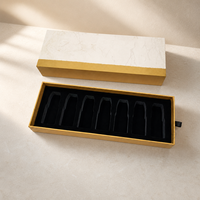 Boîte à tiroir en carton couleur avec dorure à chaud, fermeture magnétique à ruban, insert floqué, logo personnalisé pour cosmétiques, parfums et huiles essentielles