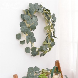 Amazon Artificial Eucalyptus Rattan Wedding Wall Hanging <strong>Background</strong> Simulated Green Plants Export Eucalyptus Leaf Rattan Vine - Product Image 2