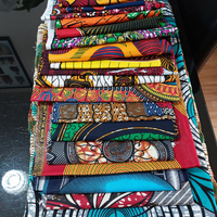 Vestido de mujer africana de alta calidad kente Holland estampado de cera real suave Indonesia batik personalizado al por mayor 6 yardas Tela con estampado de cera