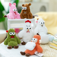Nouveau Pendentif Fantaisie en Peluche, Porte-clés Animal aux Grands Yeux, Décoration de Bureau, Pendentif pour Sac à Dos, Support de Téléphone, Jouets en Peluche