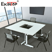 Ekintop chaise de bureau pliante en bois salle de réunion table de conférence pliable école moderne table de formation bureaux