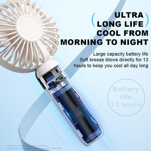 Ventilateur portable mini USB rechargeable en promotion, personnalisable ODM/OEM, à piles, avec affichage LED - Product Image 6