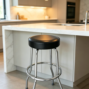 <span class=keywords><strong>Tabouret</strong></span> <span class=keywords><strong>de</strong></span> <span class=keywords><strong>bar</strong></span> pivotant antidérapant avec siège rond rembourré en PU PVC, structure en acier chromé, capacité <span class=keywords><strong>de</strong></span> charge <span class=keywords><strong>de</strong></span> 300 lb, pour garage, atelier, usine, poste <span class=keywords><strong>de</strong></span> travail - Product Image 6