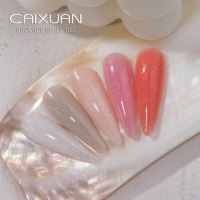 Caixuan NOUVEAU Gel de Construction Brocart 10 Couleurs Gel d'Extension d'Ongles Vente en Gros UV/LED Pot de 50g Gel de Construction Pailleté