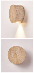 Kem trang trí tường đèn cạnh giường ngủ phòng khách nhà hàng hành lang cầu thang màu vàng tự nhiên đá trang trí đèn treo tường wabi Sabi ánh sáng - Product Image 6