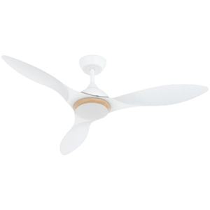 Ventilador de techo moderno blanco con control remoto, LED 3CCT con luz, ventilador de techo para interiores - Product Image 1