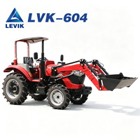 Tracteur 60 CV à transmission hydraulique, facile à utiliser, homologué CE EPA, pour entrepôts logistiques, 4x4, pneus tout-terrain, élevage de bétail