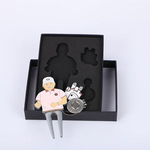 Prix d'usine – Marqueur de balle de golf personnalisé, boîte, outil de réparation de divots de golf, logo laser, divot de golf noir - Product Image 6