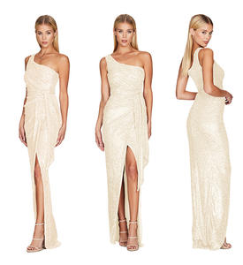 Kadın akşam yıldız parti balo lady zarif kokteyl lüks bodycon pullu önlük akşam yemeği gece taklidi uzun elbise - Product Image 4