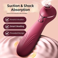 Mini-Saug-Vibrationsmassagestab Starke Vibration Wasserdichtes Silikon + ABS Persönliches Lustspielzeug für Frauen