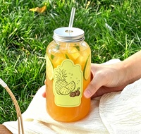 Bouteille en plastique ronde personnalisée de 12 oz et 16 oz pour thé au lait, jus de fruits, boissons gazeuses, cola, jetable avec couvercles
