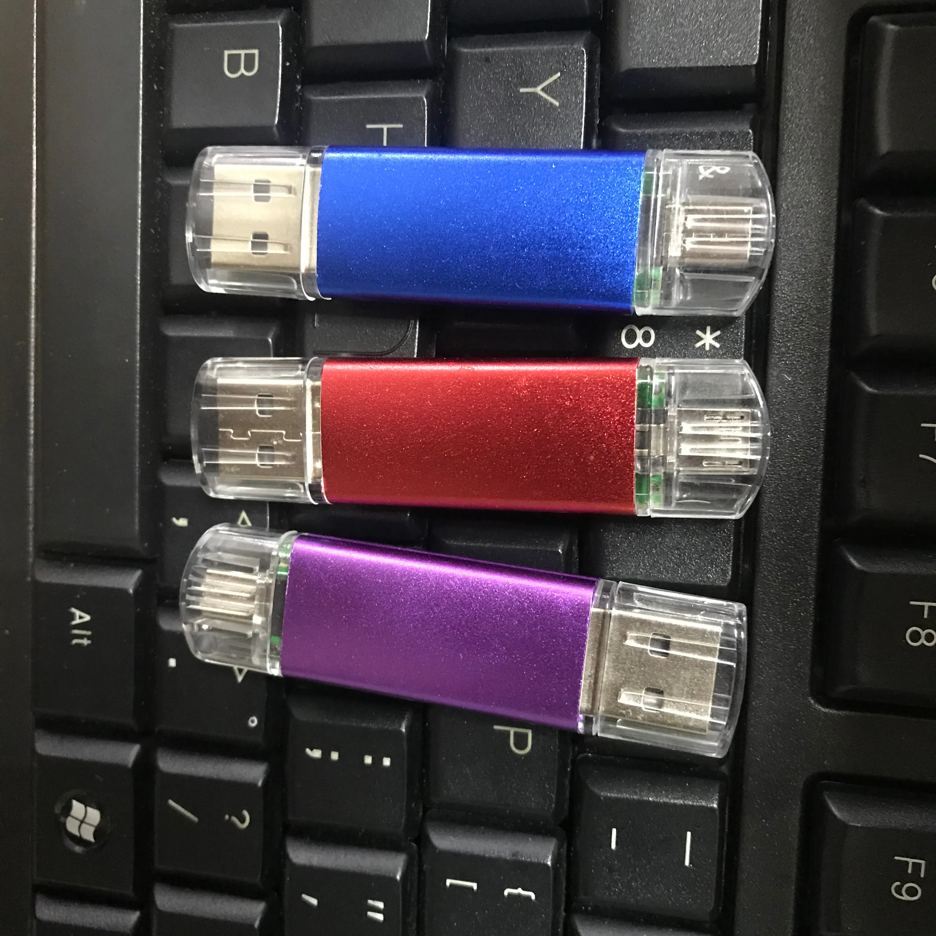 로고 USB 메모리 스틱 모바일 용 듀얼 포트 2gb 4gb 32gb 64gb