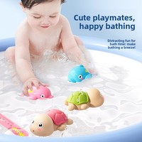 Pistolets à eau de poignet transfrontaliers en plastique, motifs tortue et dauphin de dessin animé mignons, jouets aquatiques pour enfants, ensemble de jeux de pulvérisation pour le bain, vente en gros