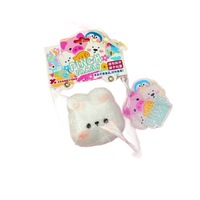 Mainan Silikon Bentuk Kue Keju Cakar Kucing, Food Grade, Tekstur Lendir, Lentur, Lambat Mengembang, Pereda Stres untuk Anak Perempuan