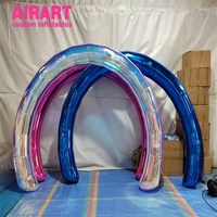 Arche décorative hermétique effet miroir laser brillant pour fêtes, produit le plus vendu, arches colorées hermétiques en tissu PVC
