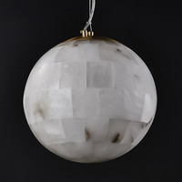 Lámpara colgante LED de alabastro creativa minimalista, diseño de globo para comedor, sala de estar, dormitorio, tienda de ropa, cafetería informal