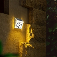 Lampe murale extérieure DIY à combinaison libre, étanche IP65, à LED solaire, pour enseigne d'adresse de maison, éclairage décoratif