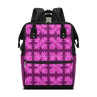 Nouveau produit : Sac à dos souple unisexe grande capacité, anti-vol, imperméable, en polyester, avec fermeture éclair, motif géométrique, idéal pour les mamans