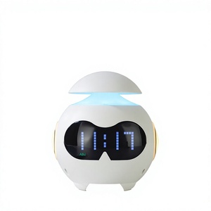 Veilleuse de chambre d'enfant, horloge-réveil <span class=keywords><strong>emoji</strong></span> multifonction pour étudiant avec haut-parleur, lecteur et lampe d'ambiance PC - Product Image 1