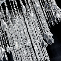 Lustre suspendu pour hall intérieur, mariage, plafond, avec rideau de perles en acrylique transparent, pour la décoration de la maison, de l'hôtel et des mariages