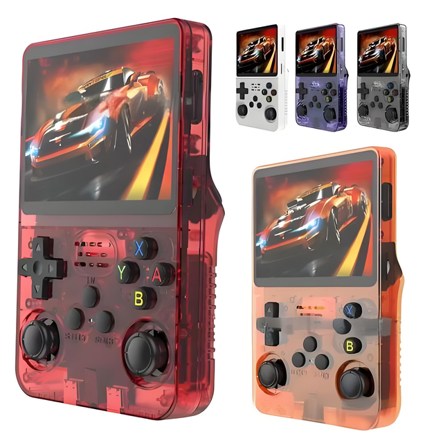 GAMINJA Portables R36 Retro Game Console 3.5 Inch Handheld Classic Game Console 64gb Arcade Game Pocket Video Player