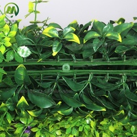 Décoration extérieure, plantes artificielles en plastique, plantes artificielles réalistes au toucher, feuillage vert, panneaux de clôture en herbe
