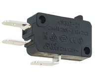 Micro-interrupteur en plastique SPDT série KW3A-16 16A 250VAC IP40 avec levier Z0B-Z5B et options de force d'actionnement A100-A300 Qi Jia