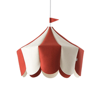 Décoration d'éclairage personnalisée de lustre en tissu feutre patchwork couleur cirque minimaliste moderne