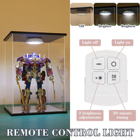 Vitrine acrylique transparente avec télécommande lumière anti-poussière modèle vitrine organisateur boîte pour objets de collection Bearbrick