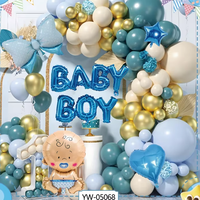Accessoires de décoration pour fête d'anniversaire garçon fille bébé rose blanc bleu ballons en latex de couleur kit de guirlande arche