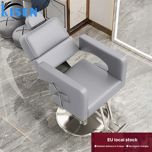 Envío Gratis, Silla de Peluquería Hidráulica Reclinable con Marco de Metal Negro, Muebles de Salón para Estilismo y Corte de Cabello, Uso en Barbería - Product Image 6