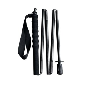 Bastones de Trekking de Fibra de Carbono Okhealing, Plegables en 5 Secciones, Ligeros, Color Negro - Product Image 1