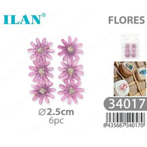 ILAN Fiori 2,5cm 6 Pezzi Decorazioni per Progetti Fai-da-Te - Product Image 1