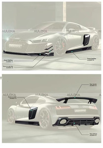 ชุดแต่งคาร์บอนไฟเบอร์สำหรับ Audi R8 รุ่นใหม่ พร้อมลิ้นกันชนหน้า สปอยเลอร์ ฝากระโปรง และช่องดักอากาศด้านข้าง แบบสั่งทำพิเศษสำหรับ R8 - Product Image 6