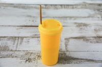 Vasos de Plástico PP Versátiles para Jugo, Contenedores Desechables para Llevar con Tapas Removibles y Orificios para Pajitas, Ideales para Eventos de Catering