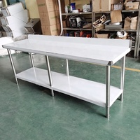 Équipement de cuisine commerciale Banc de travail en acier inoxydable robuste Table en acier inoxydable d'extérieur Restaurant