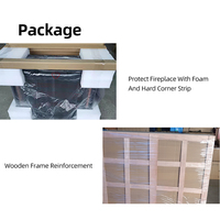 Cheminée électrique YIKA 1800W, chauffage rapide, autoportante, verre 3 faces avec protection contre la surchauffe, télécommande WIFI