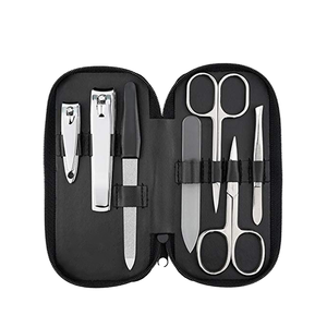 7Pcs Chất Lượng Cao Thép Không Gỉ Cắt Móng Tay Thân Thiện Với Môi Bền Làm Móng Bộ Lớp Biểu Bì Sắc Nét Tiện Dụng An Toàn Tự Nhiên Hộp Da - Product Image 4