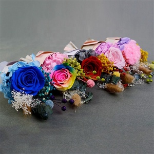 Festival di san Valentino Di <span class=keywords><strong>Compleanno</strong></span> Che Desiderano Bottiglia Colorato di Rosa Scatola Regalo di trasporto all'ingrosso Conservato Naturale di <span class=keywords><strong>Fiori</strong></span> con la luce del led - Product Image 2